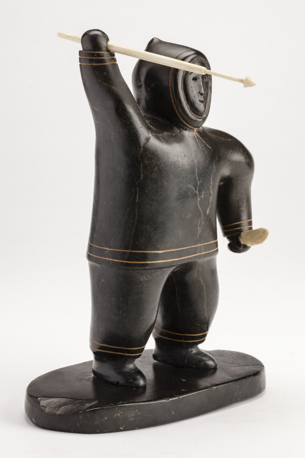 AKEEAKTASHUK (1898-1954) INUKJUAK (PORT HARRISON), Hunter with Spear and Knife, c. 1950