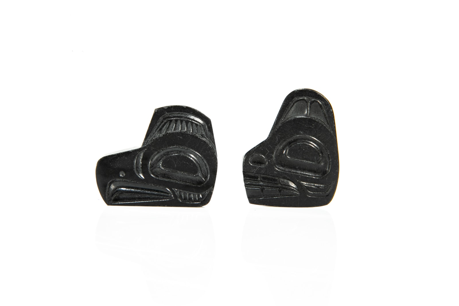 PAT McGUIRE (1943-) HAIDA, Pair of Brooches, 1967