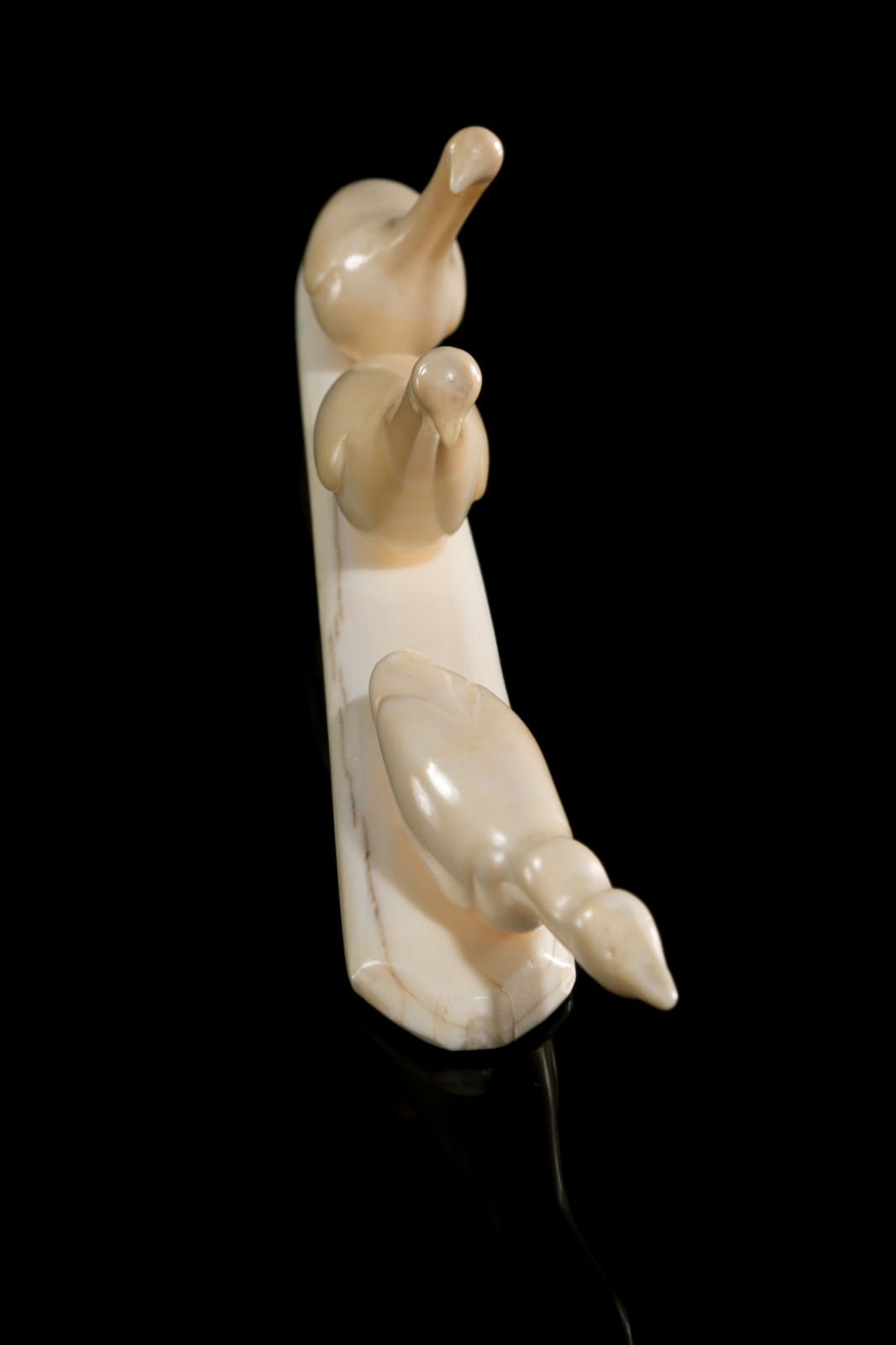 UNIDENTIFIED ARTIST, Probably KUGAARUK (PELLY BAY), Three Birds on Base, 1970s