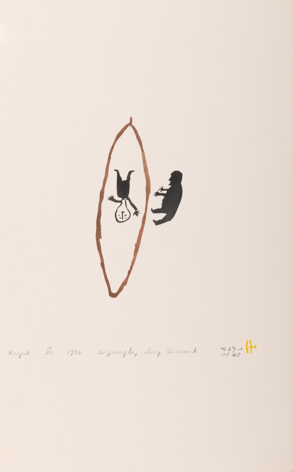 LUKE ANGUHADLUQ (1895-1982) QAMANI’TUAQ (BAKER LAKE), Kayak, 1970 #23