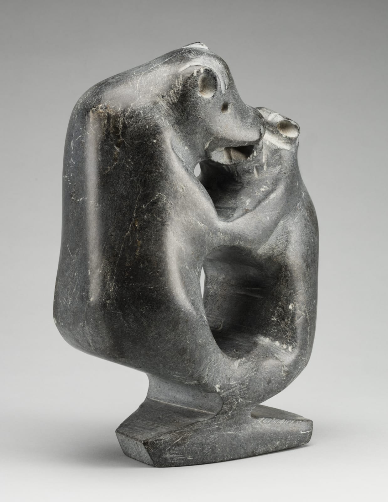 JOHN KAVIK (1897-1993) KANGIQLINIQ (RANKIN INLET), Sparring Polar Bears, c. 1973-74