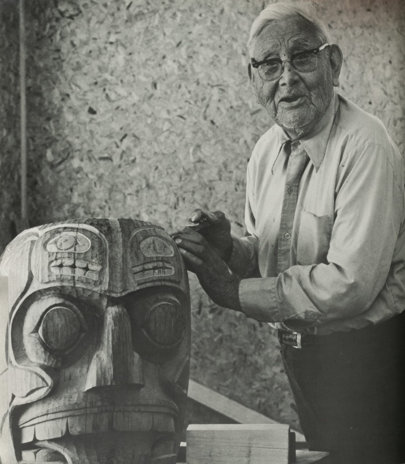 JIMMY JOHN (1876-1988), MOWACHAHT/MUCHALAHT (NUU-CHAH-NULTH), Maquinna Mask , c. 1973-1975