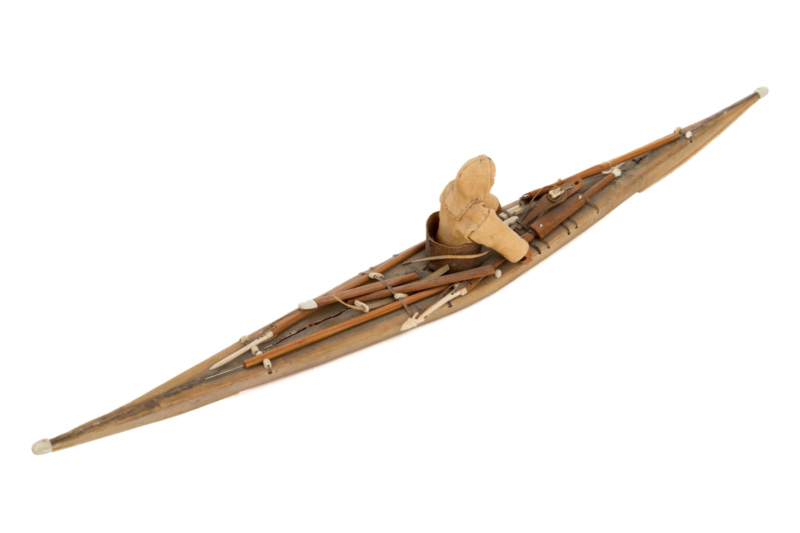 UNIDENTIFIED KALAALLIT (GREENLANDIC) ARTIST, Model Kayak Hunter