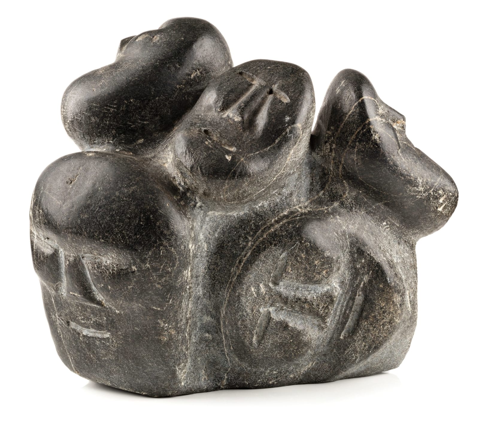 JOHN TIKTAK, R.C.A. (1916-1981) KANGIQLINIQ (RANKIN INLET), Cluster of Heads, c. 1970