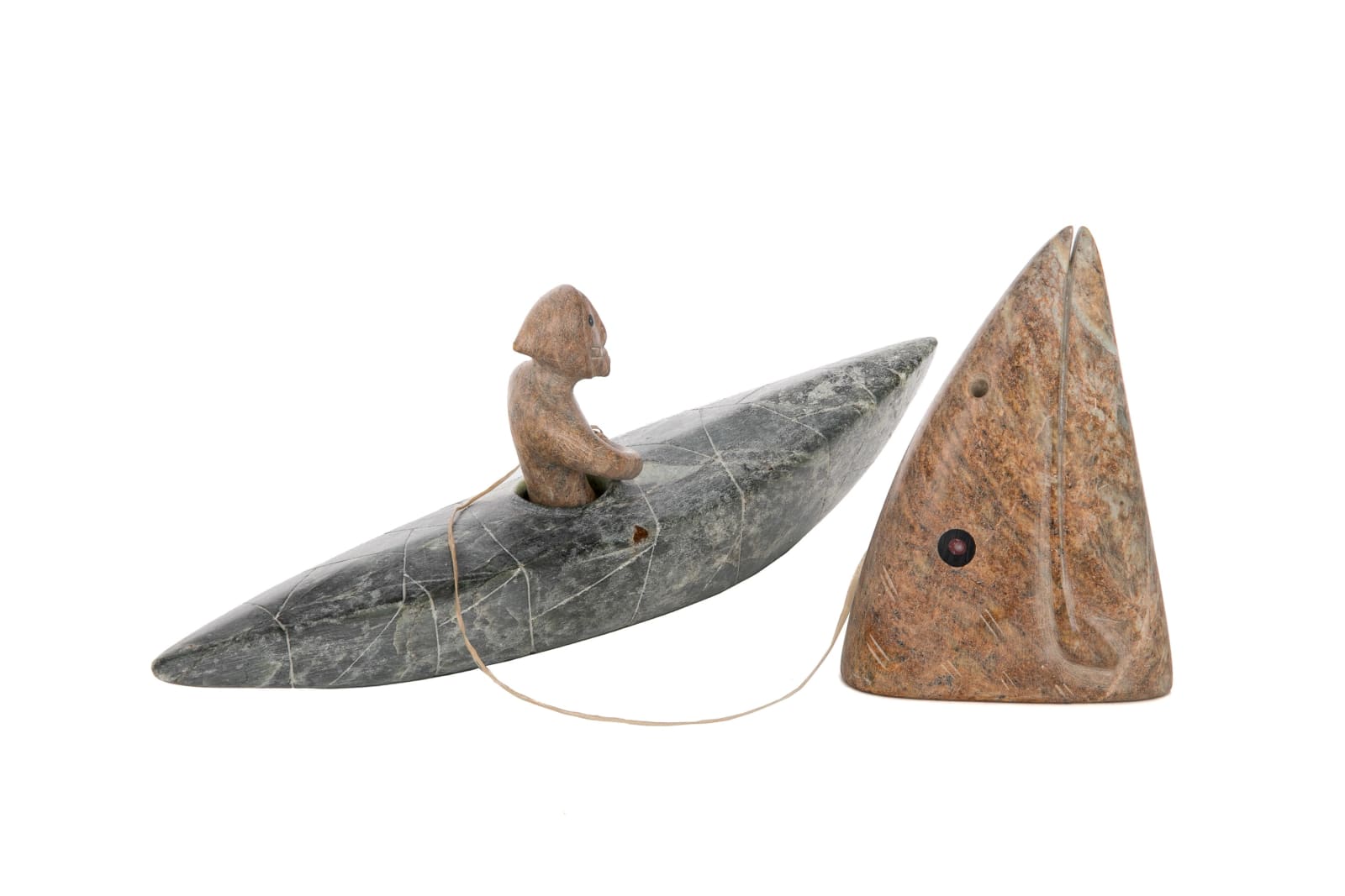 DAVID RUBEN PIQTOUKUN (1950-) PAULATUK / ONTARIO, Kiviuq Captures with Giant Fish, 2016