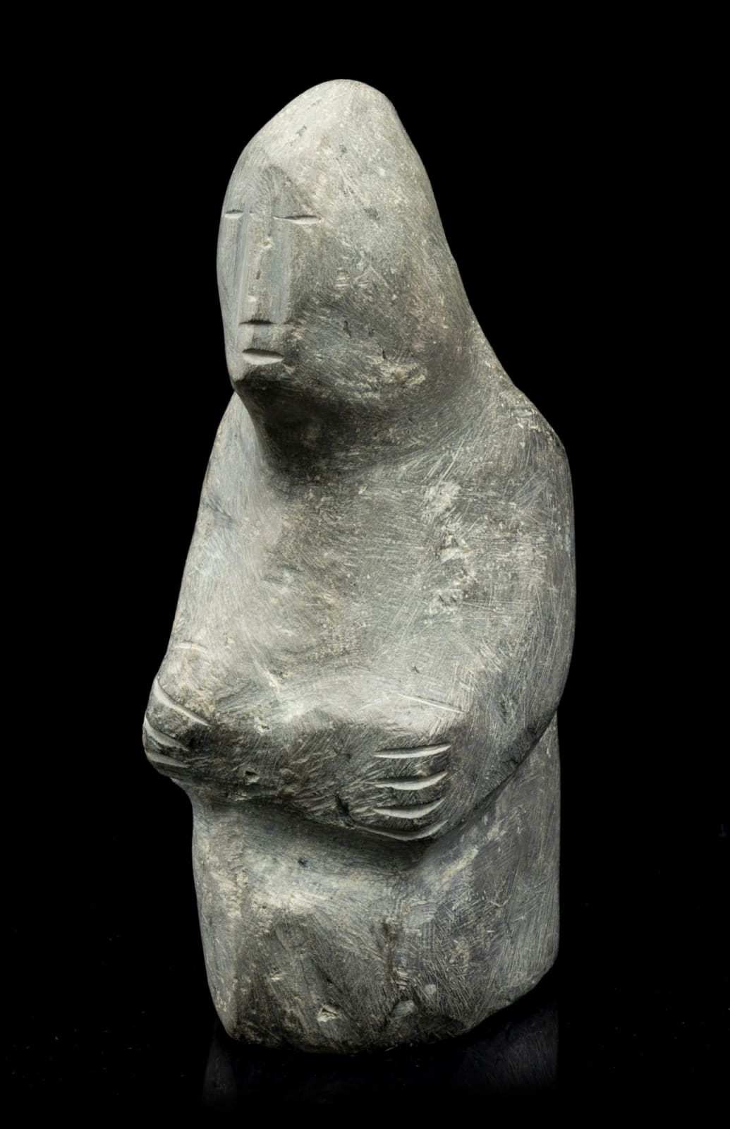 ELIZABETH NUTARAALUK AULATJUT (1914-1998) ARVIAT (ESKIMO POINT), Seated Woman, c. early 1970s