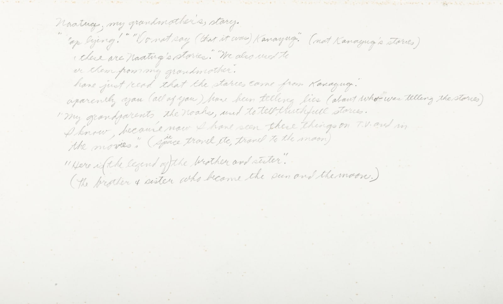 JANET KIGUSIUQ (1926-2005) QAMANI'TUAQ (BAKER LAKE), Naatuq's Story (My Grandmother's Story), mid-late 1970s