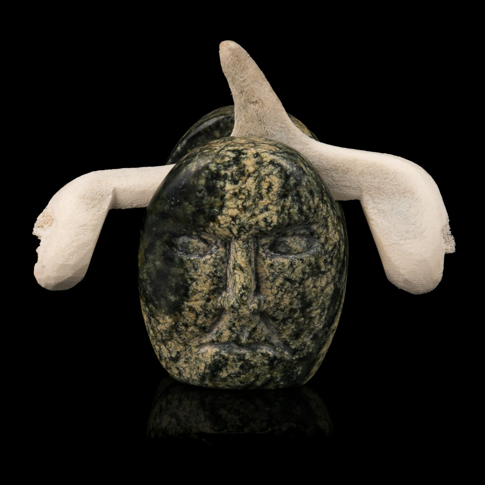 ISACI ETIDLOIE (1972-2014) KINNGAIT (CAPE DORSET), Head with Spirits, 2000s