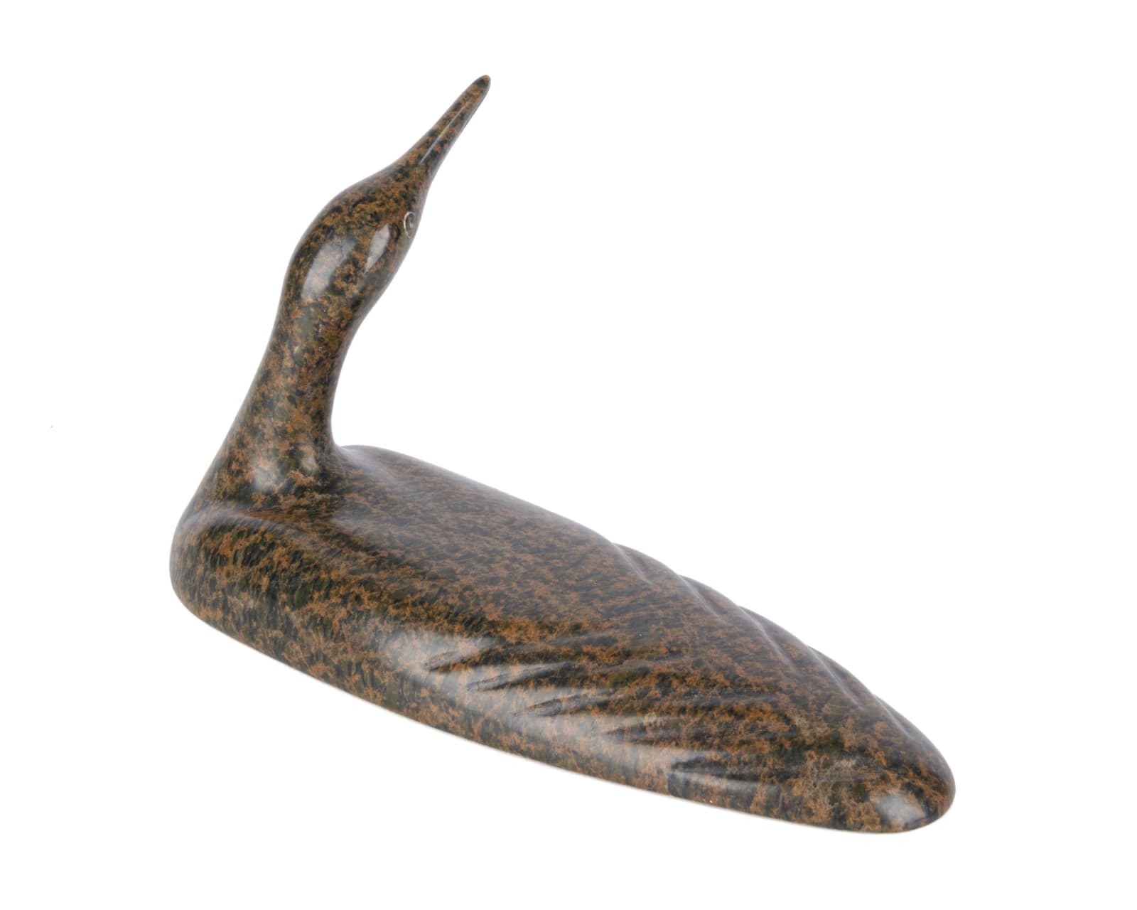 LUKTA QIATSUK (1928-2004) KINNGAIT (CAPE DORSET), Swimming Loon, 1990s