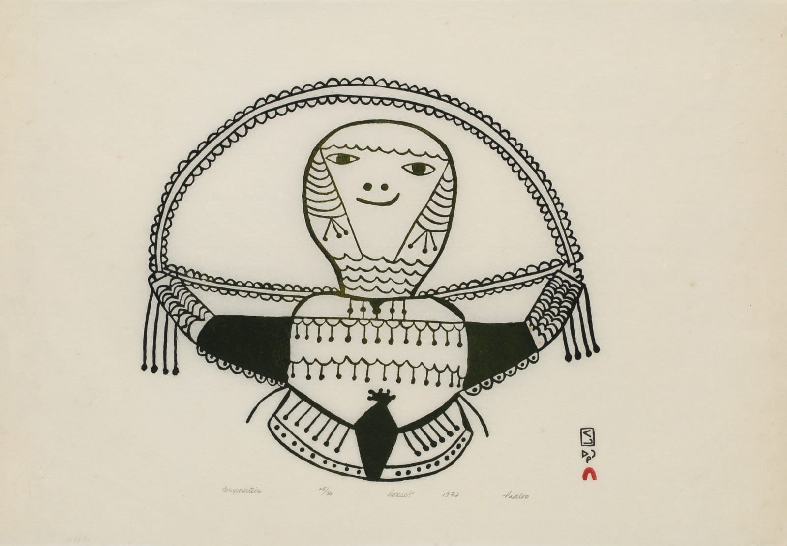 PUDLO PUDLAT (1916-1992) KINNGAIT (CAPE DORSET), Composition, 1972 #38