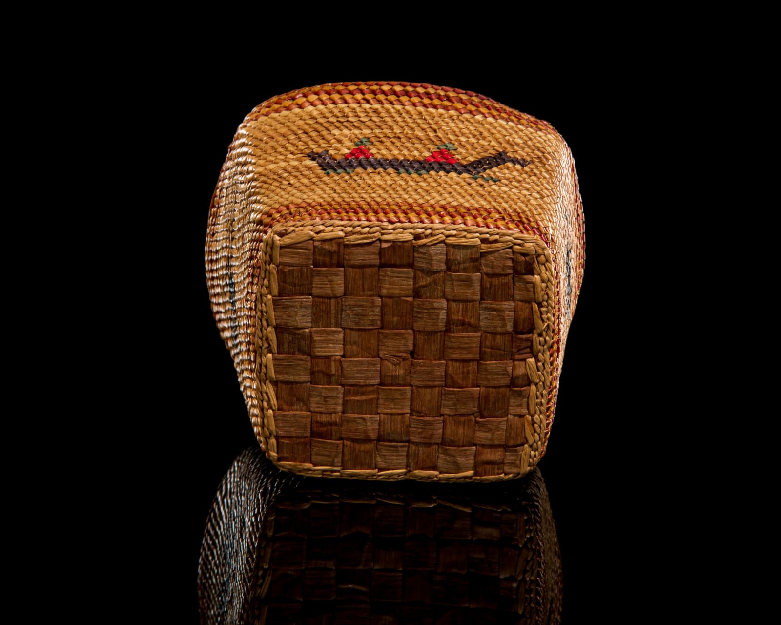 UNIDENTIFIED NUU-CHAH-NULTH or MAKAH ARTIST, Lidded Pictorial Trinket Basket, early-mid 20th century