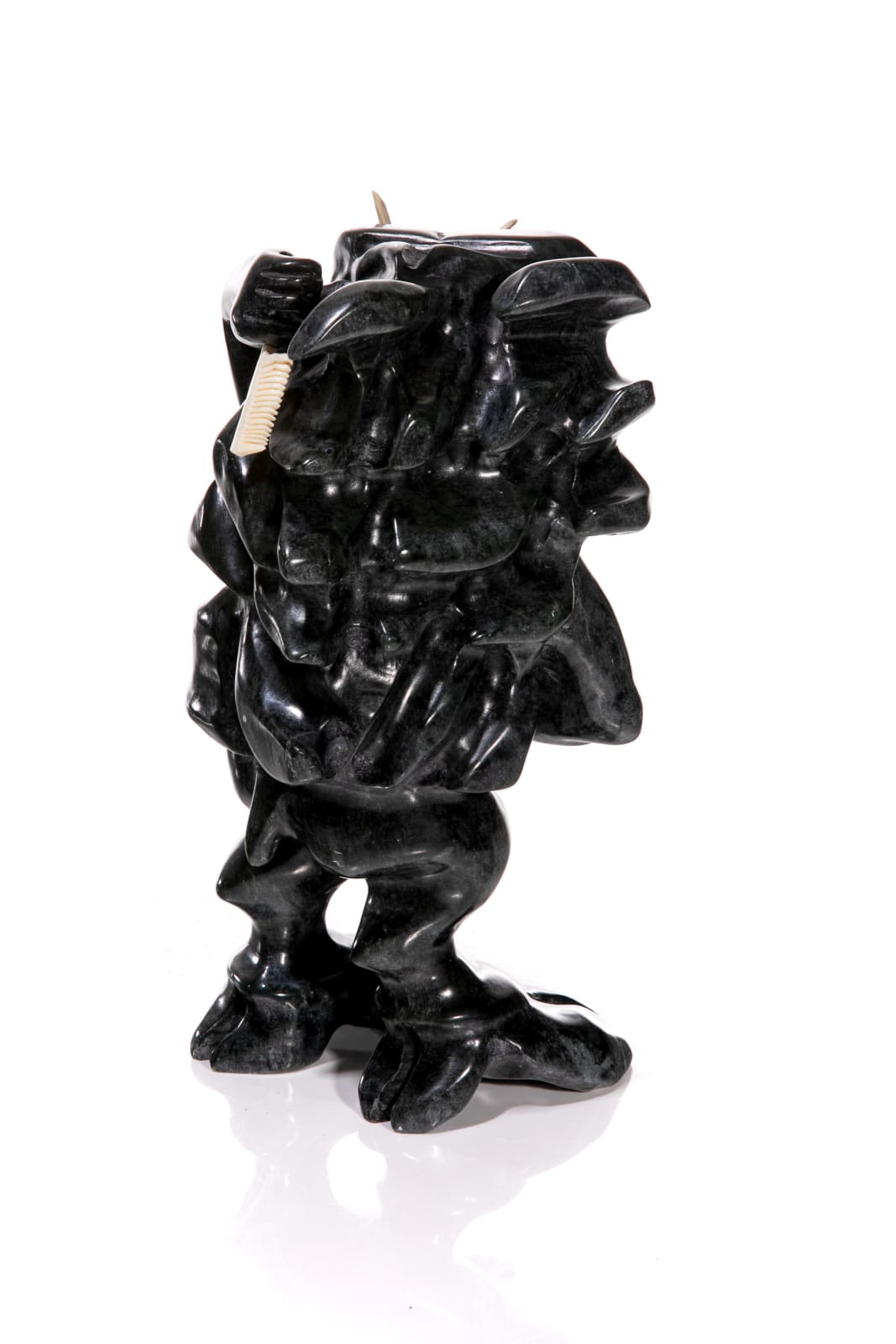 ADAM ALORUT (1980-2020) IQALUIT (FROBISHER BAY) / OTTAWA, Tornaq (Tuurngaq) Combing its Hair, 2008