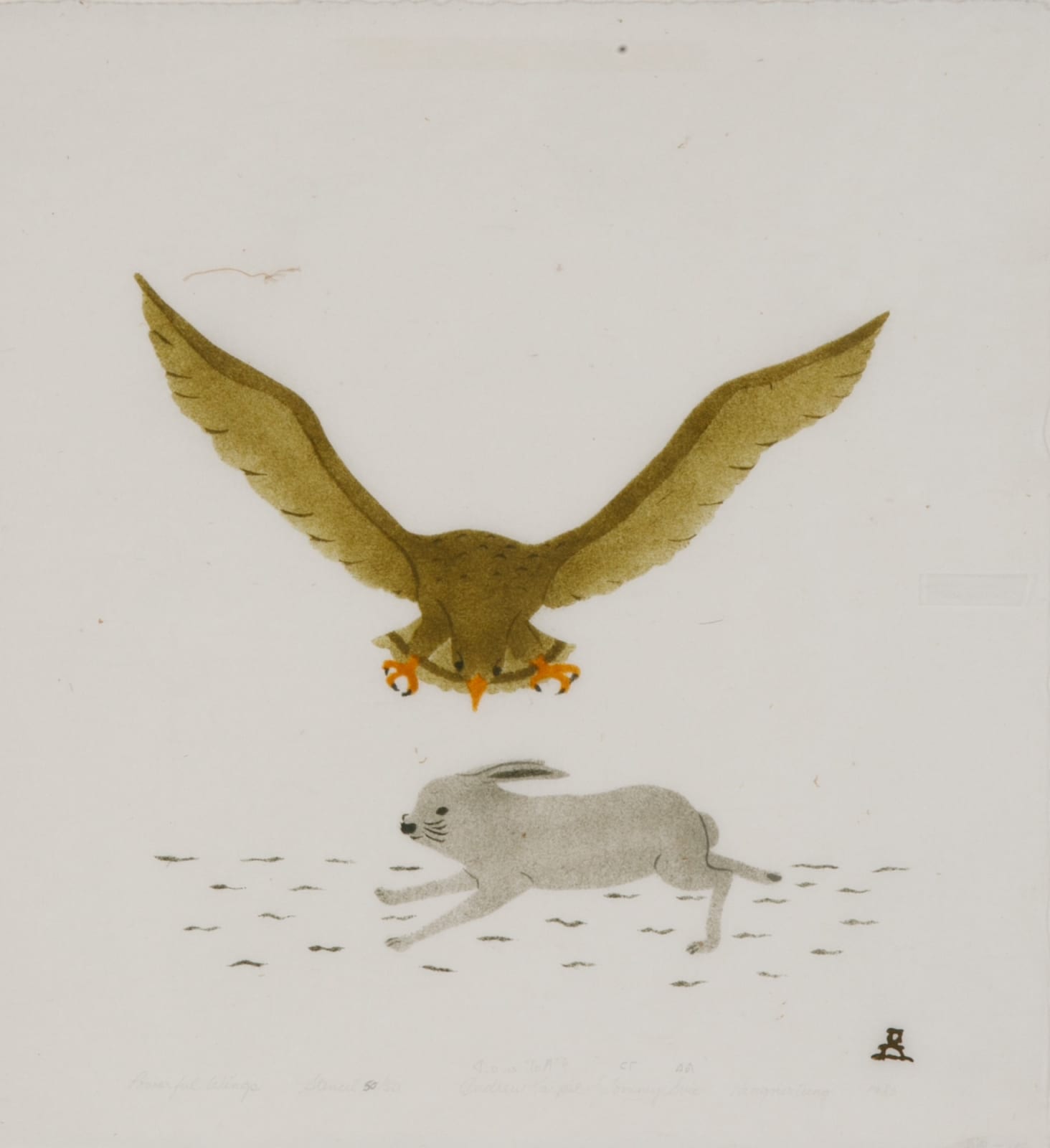ANDREW QAPPIK, C.M. (1964-) PANNIRTUQ (PANGNIRTUNG), Powerful WIngs, 1980 #21