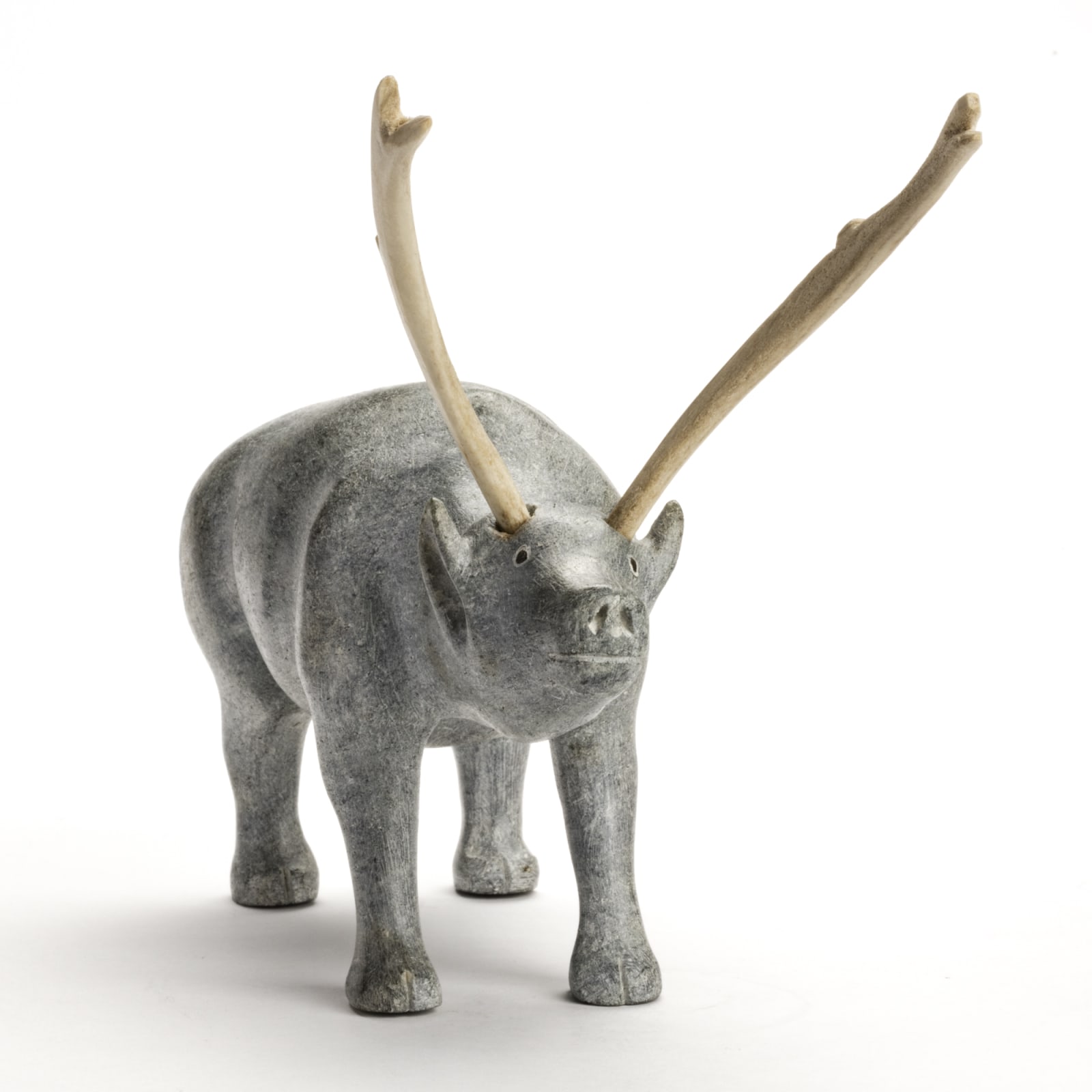 SOLOMONIE TIGULLARAQ (1924-2000) Kangiqtugaapik (Clyde River), Standing Caribou, c. 1966