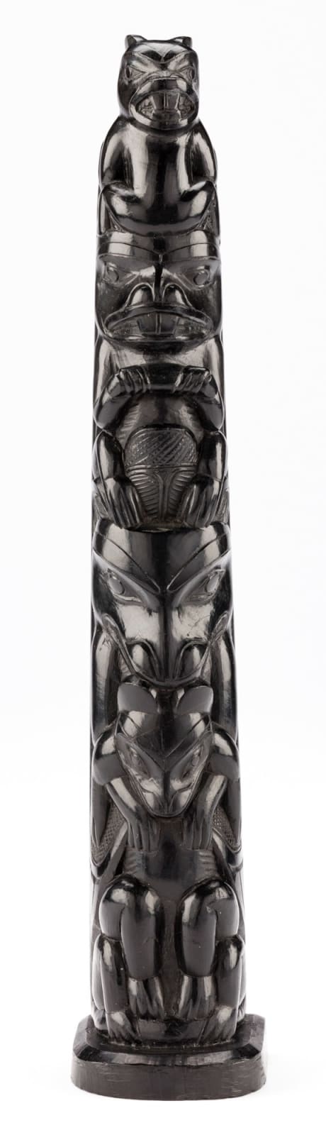 CHARLES EDENSHAW (DAAX’IGANG or TAHAYGEN) (1839-1920), MASSET, HAIDA GWAII, Model Totem Pole, c. 1900-10
