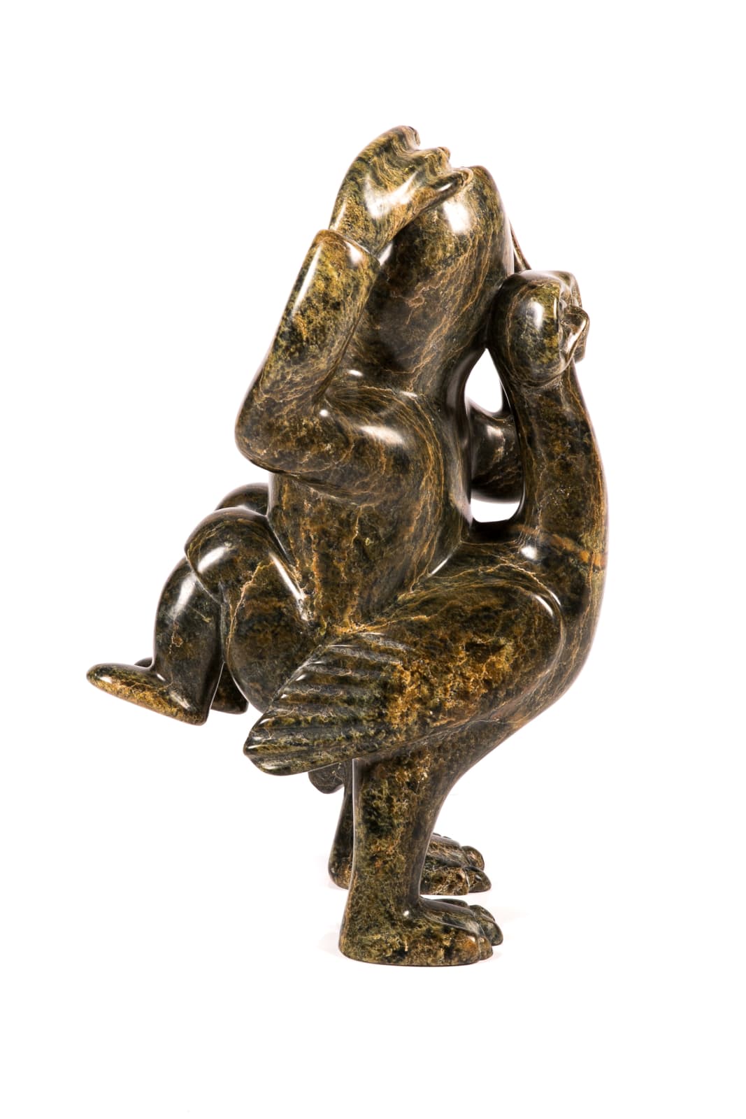 LUKTA QIATSUK (1928-2004) KINNGAIT (CAPE DORSET), Shaman and Bird Spirit, late 1980s