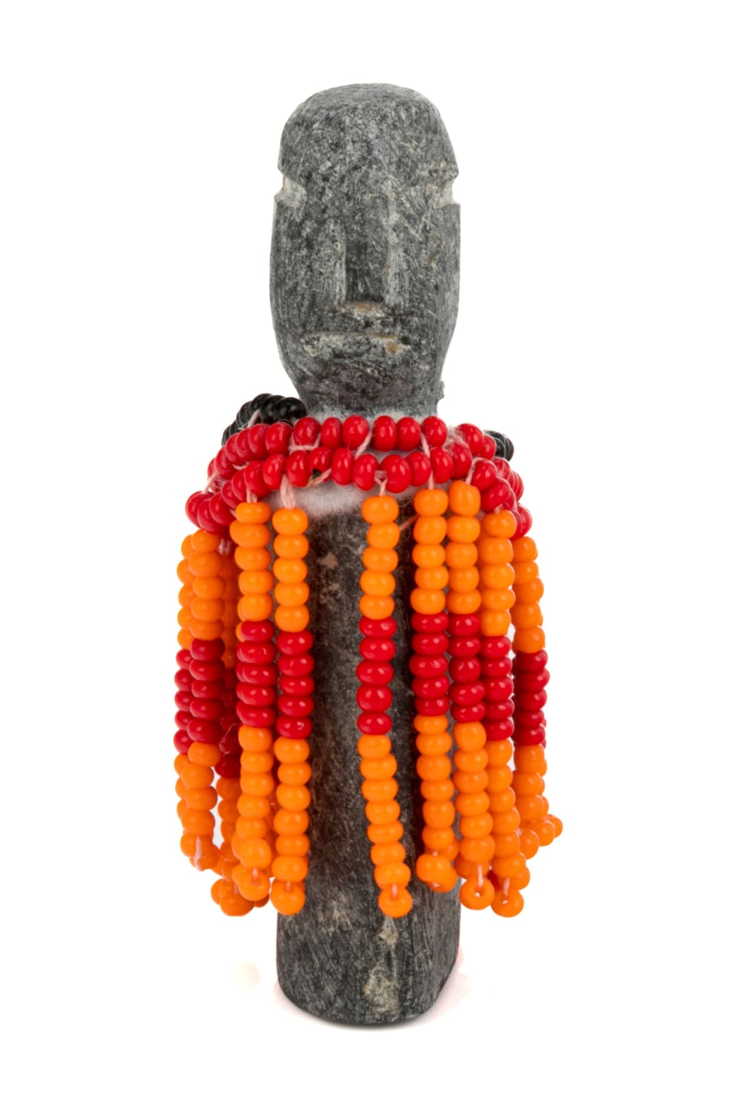 EVA TALOOKI ALIKTILUK (1927-1994) ARVIAT (ESKIMO POINT), Woman in an Orange and Red Beaded Amautiq