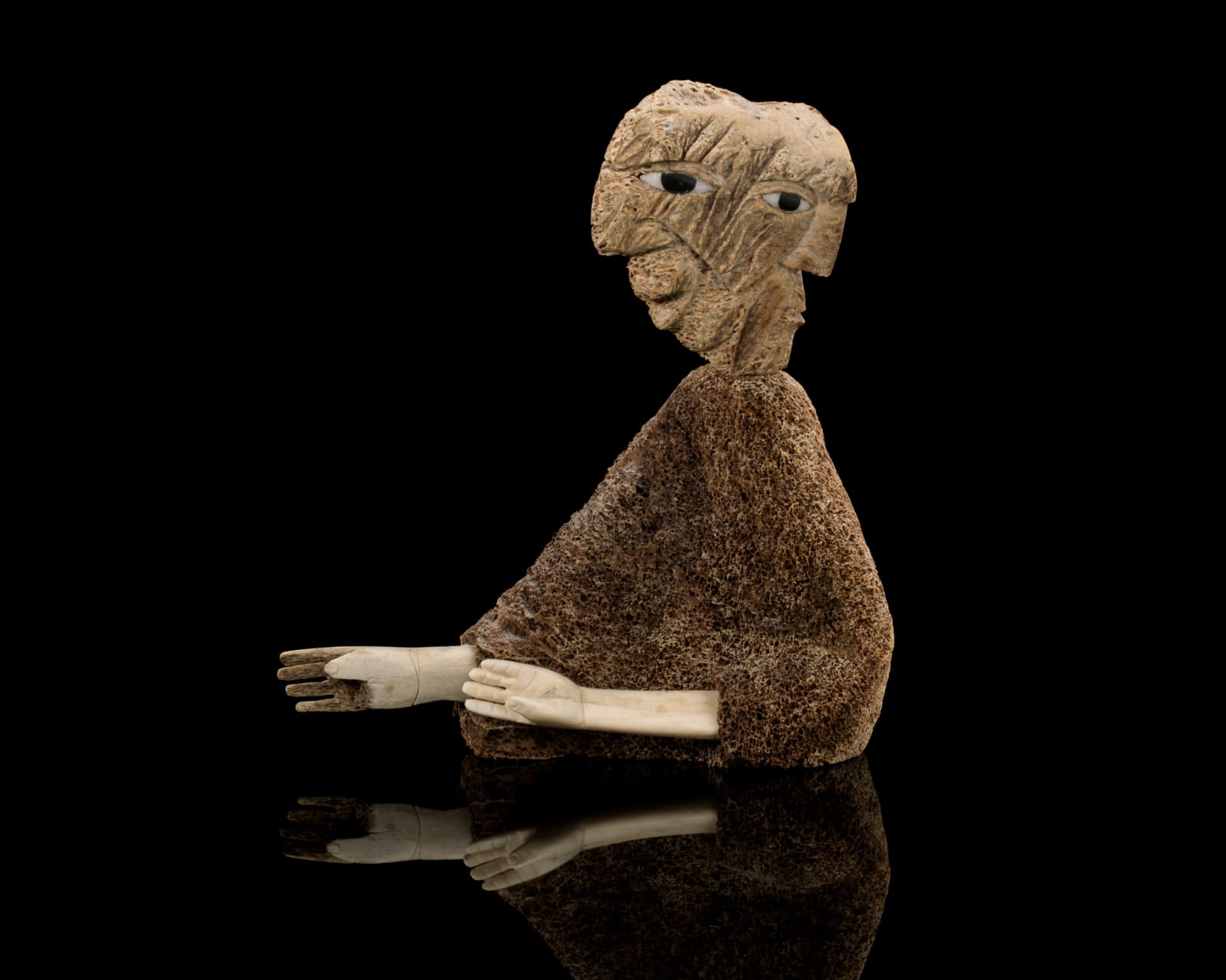 VINCE BOMBERRY (1958-) KANIENKAHAGEN (MOHAWK), Four Faces Figure with Inset Arms, late 1980s / early 1990s