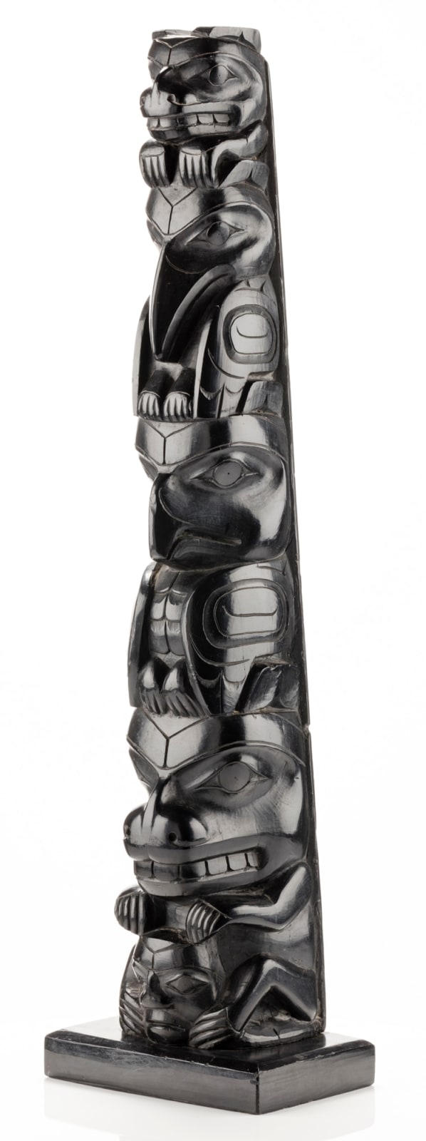 UNIDENTIFIED HAIDA ARTIST, Probably MASSET, HAIDA GWAII, Hollow Back Model Totem Pole, c. 1890