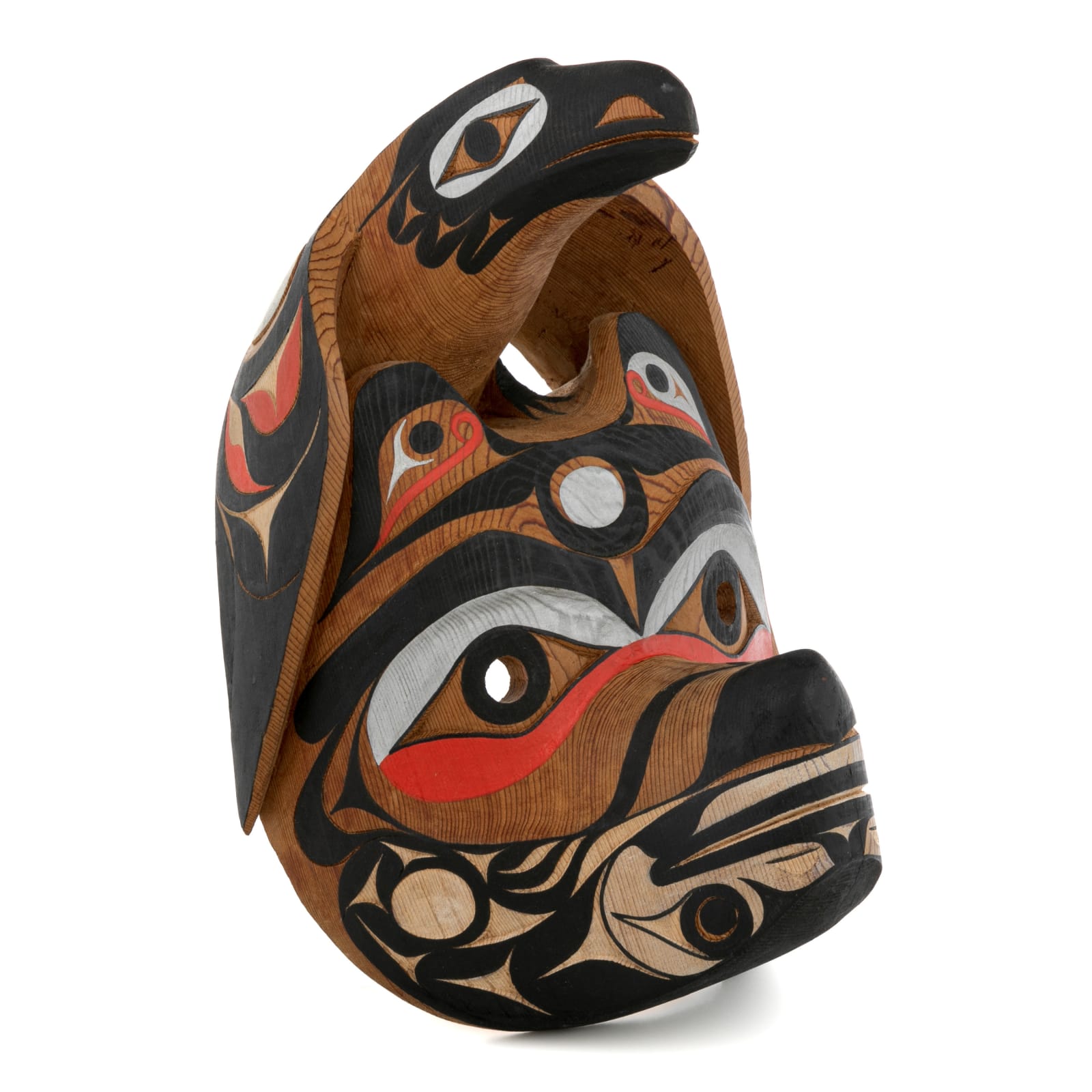 TIM PAUL (1950-) NUU-CHAH-NULTH (HESQUIAHT), Raven Ridiculing Black Bear, 1997