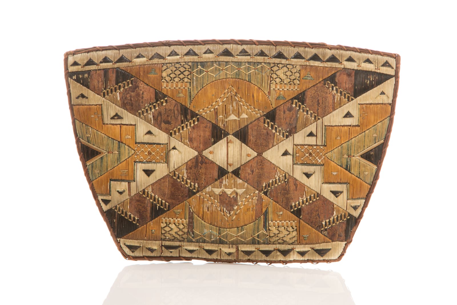 UNIDENTIFIED MI'KMAQ ARTIST(S), Two Quilled Panels (Chair Seats?), mid 19th century