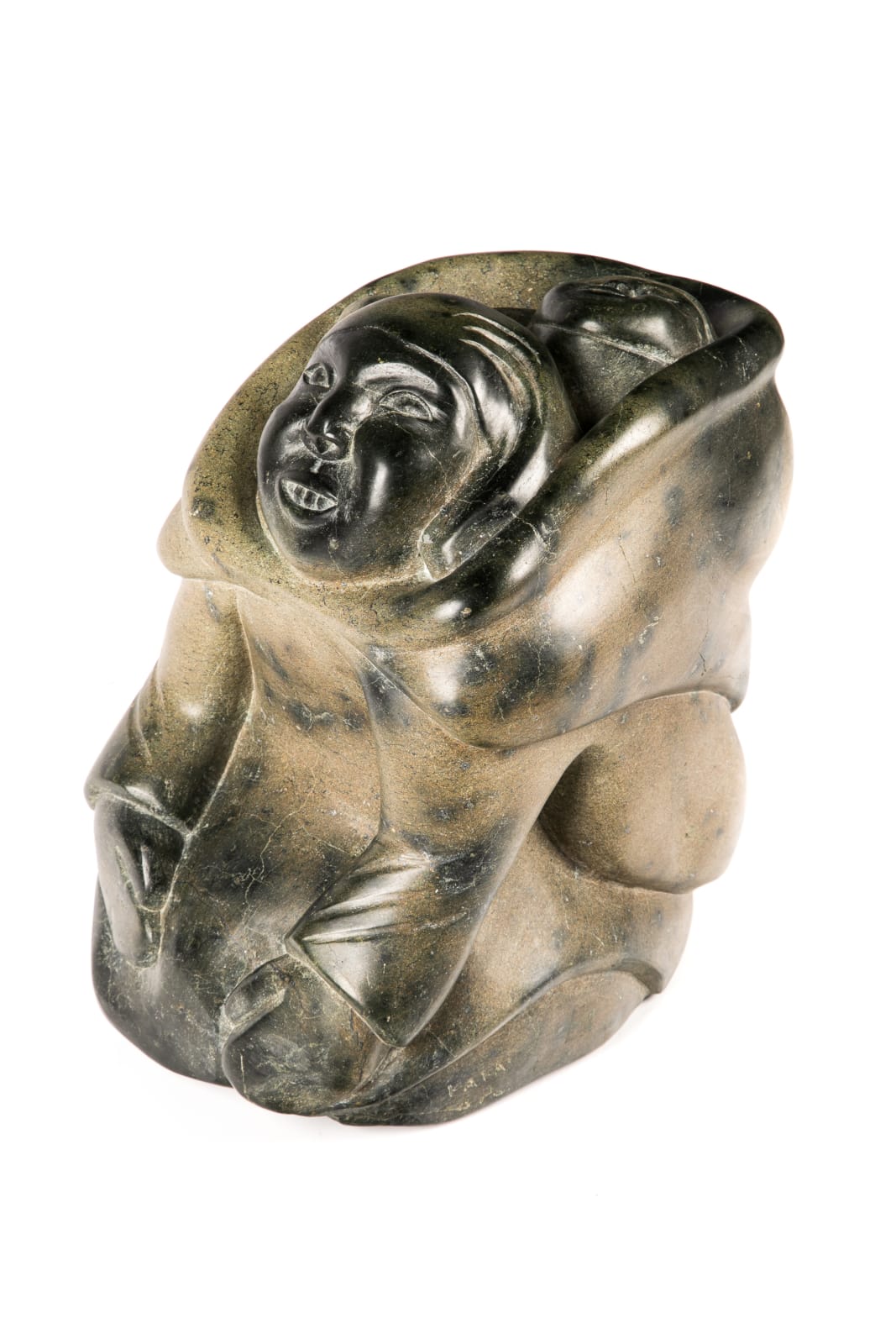 QAQAQ (KAKA) ASHOONA (1928-1996) KINNGAIT (CAPE DORSET), Kneeling Mother with Child in Her Amaut, mid 1970s