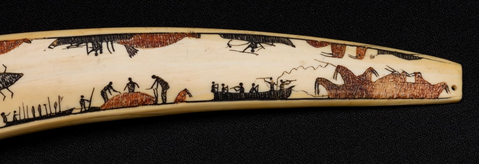 UNIDENTIFIED ARTIST, Possibly INUPIAQ, Engraved Walrus Tusk, c. 1825-65