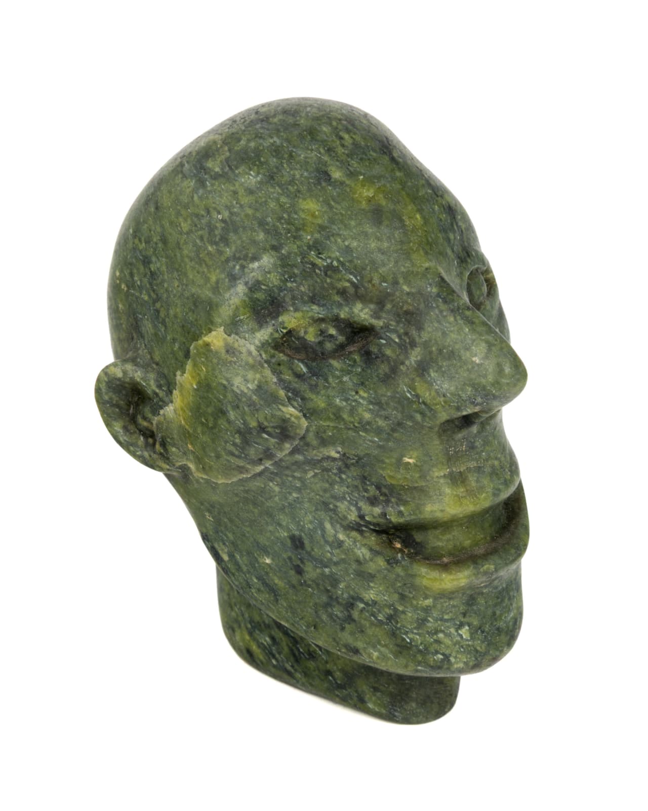 UNIDENTIFIED ARTIST, KINNGAIT (CAPE DORSET), Smiling Head of a Gaunt Man, late 1950s or early 1960s