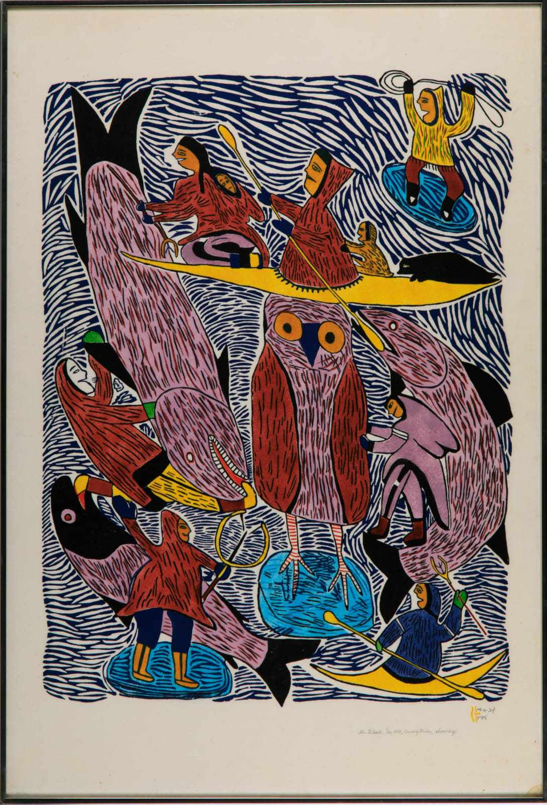 RUTH ANNAQTUUSI TULURIALIK (1934-) QAMANI'TUAQ (BAKER LAKE), The Flood, 1980 #12