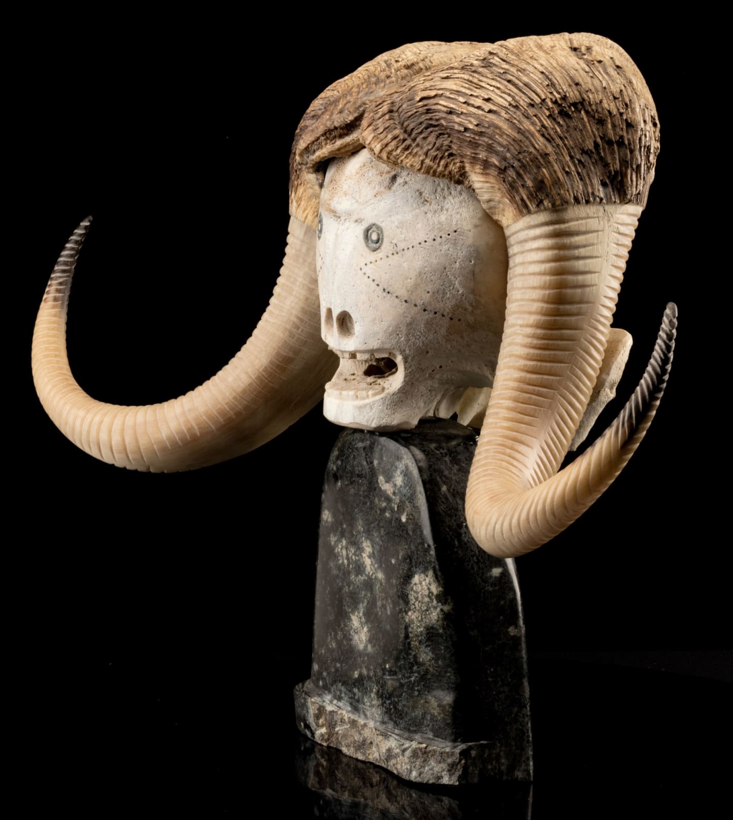 JUDAS ULLULAQ (1937-1999), UQSUQTUUQ (GJOA HAVEN), Muskox Shaman, 1988