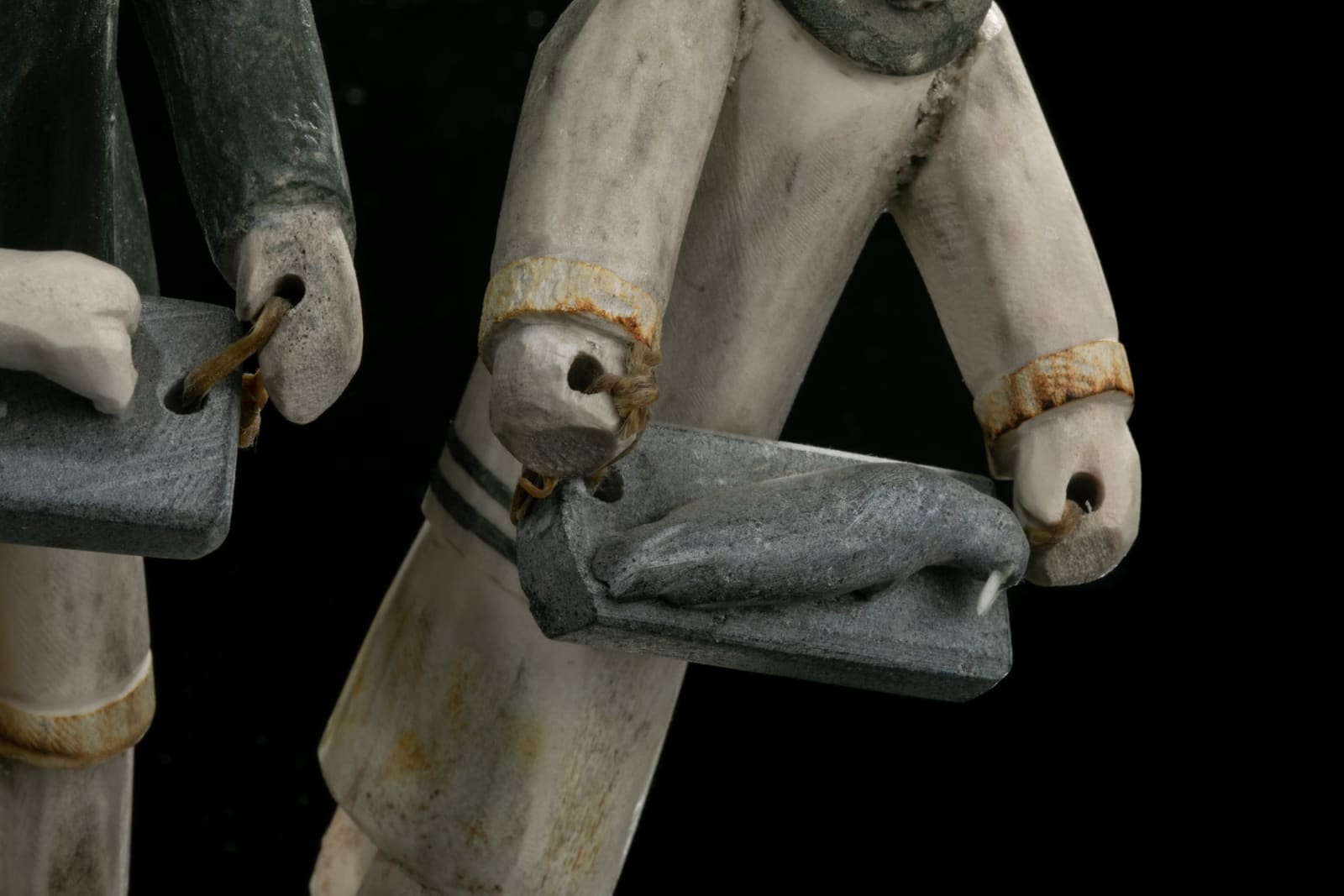 ROMEO EEKERKIK (1923-1983) ARVIAT (ESKIMO POINT), Four Inuit Bringing their Works to the Co-Op, 1975