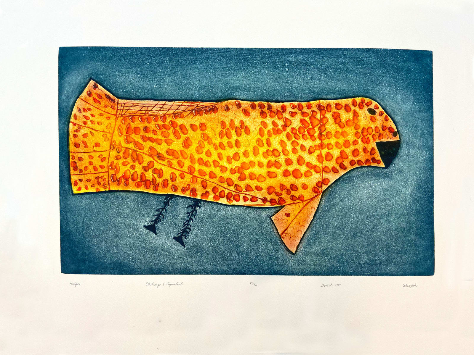 SHEOJUK ETIDLOOIE (1932-1999) KINNGAIT (CAPE DORSET), Puigi (Creature from the Sea), 1999 (Special Release)