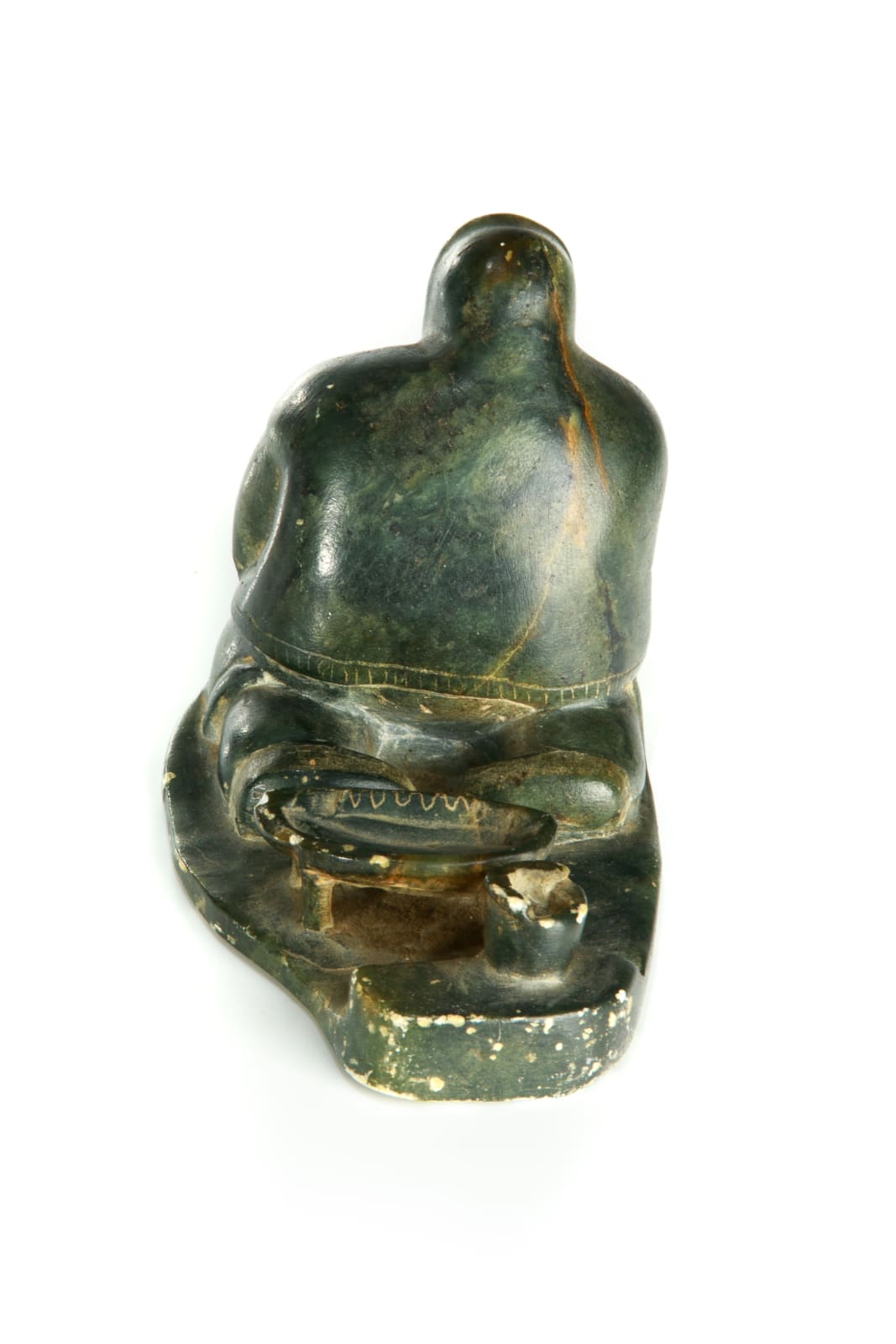 DAVIDIALUK ALASUA AMITTU (1910-1976) PUVIRNITUQ (POVUNGNITUK), Man Relieving Himself into a Bucket, 1960s