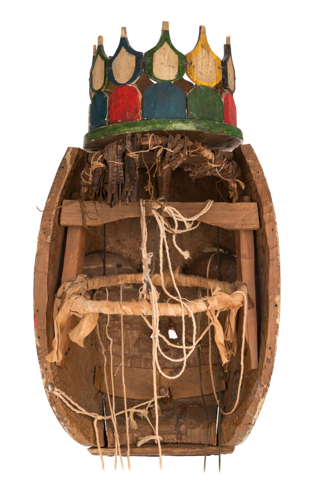 UNIDENTIFIED NUU-CHAH-NULTH ARTIST, Dance Mask with Moving Jaw, Eyes, and Crown, c. 1890-1910