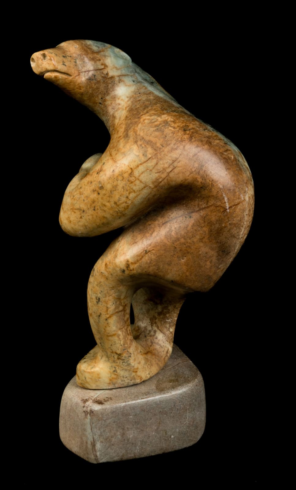 ABRAHAM ANGHIK RUBEN, O.C. (1951-), PAULATUK / SALT SPRING ISLAND, B.C.., Polar Bear Shaman with Clasped Hands, 2000s