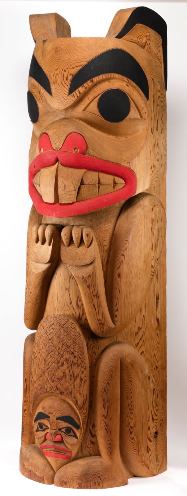 CHARLES PETER (CHUCK) HEIT (YA’YA) (1951-2021) GITXSAN; With possible assistance from REG DAVIDSON (SKIL KAAT'LASS) (1954-) HAIDA, MASSET, and RODNEY HARRIS (1961-), KISPIOX, BC, GITXSAN or RICHARD HARRIS, GITXSAN, Beaver Totem Pole, 1983