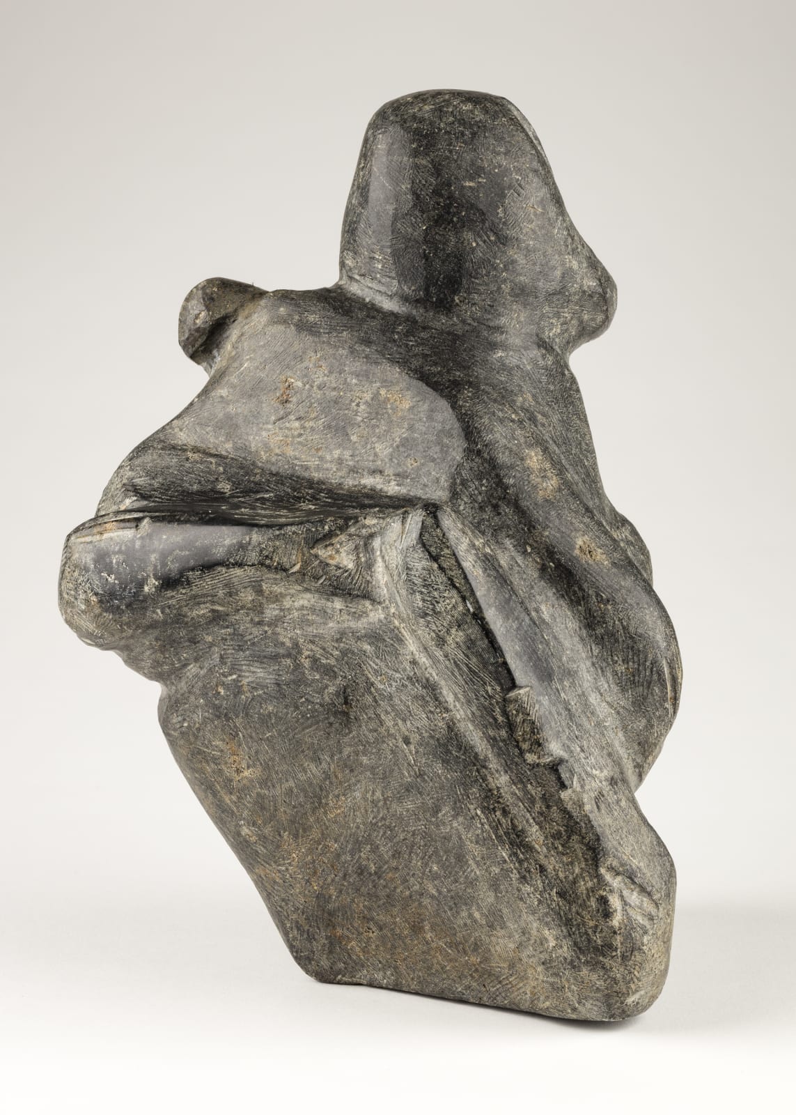 ELIZABETH NUTARAALUK AULATJUT (1914-1998) ARVIAT (ESKIMO POINT), Mother and Child with Fish, c. 1982