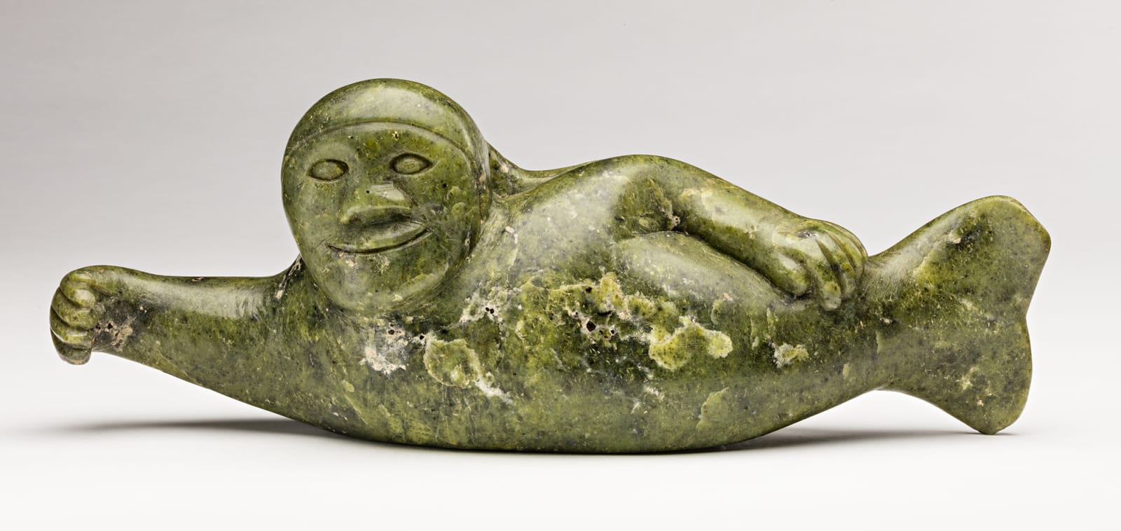 AQJANGAJUK SHAA, R.C.A. (1937-2019) KINNGAIT (CAPE DORSET), Smiling Sedna with Plaited Hair, , mid-1960s