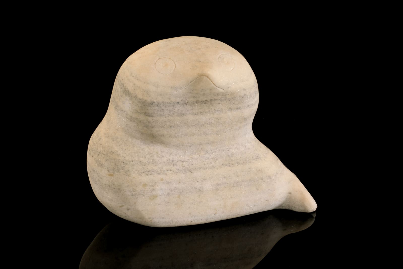 ELISAPEE NUNGUSUITUQ (1927-1985) KINNGAIT (CAPE DORSET), Stout Owl, c. 1970-72