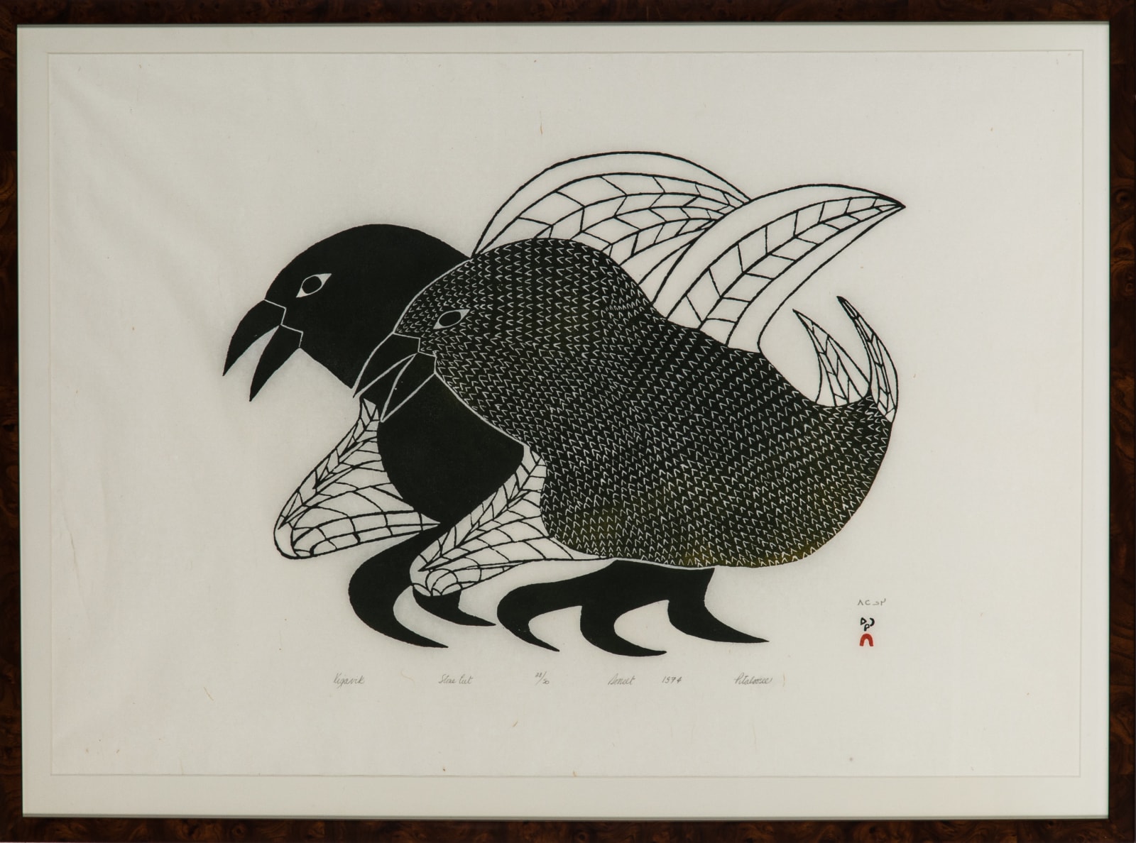 PITALOOSIE SAILA, R.C.A. (1942-2021) KINNGAIT (CAPE DORSET), Kigavik, 1974 #28