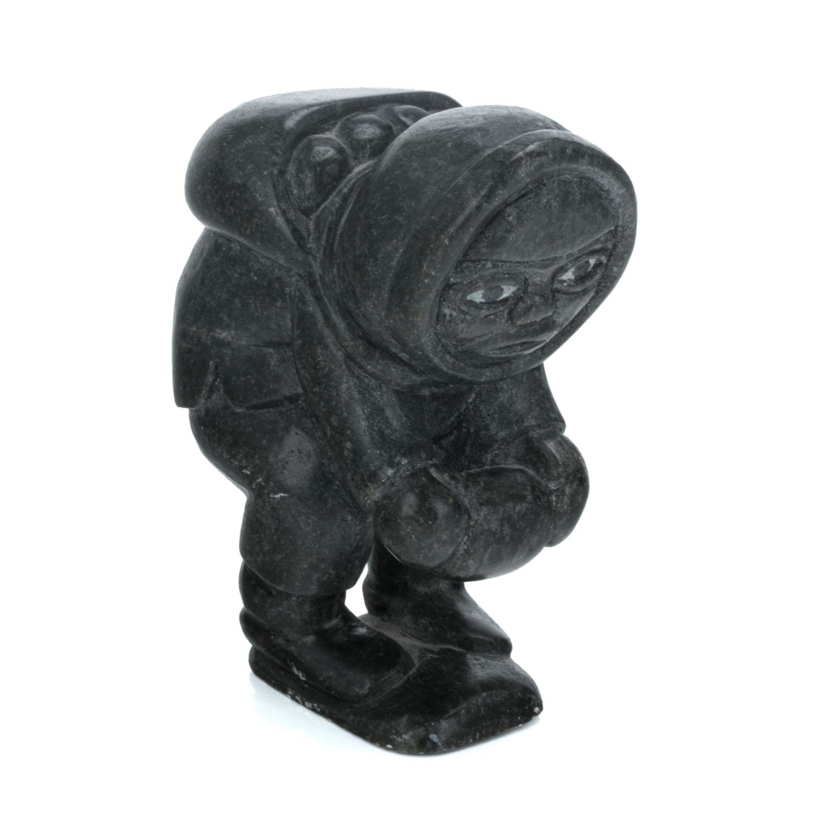 ABRAHAM POV (1927-1994) INUKJUAK (PORT HARRISON), Crouching Inuk, 1983