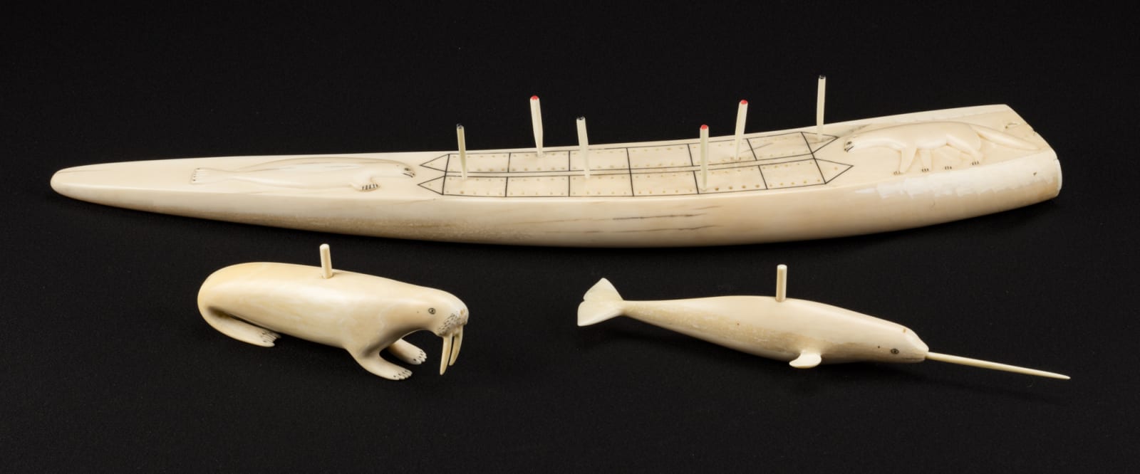 UNIDENTIFIED ARTIST, EASTERN CANADIAN ARCTIC, POSSIBLY KIMMIRUT (LAKE HARBOUR), Cribbage Board, c. 1940-50