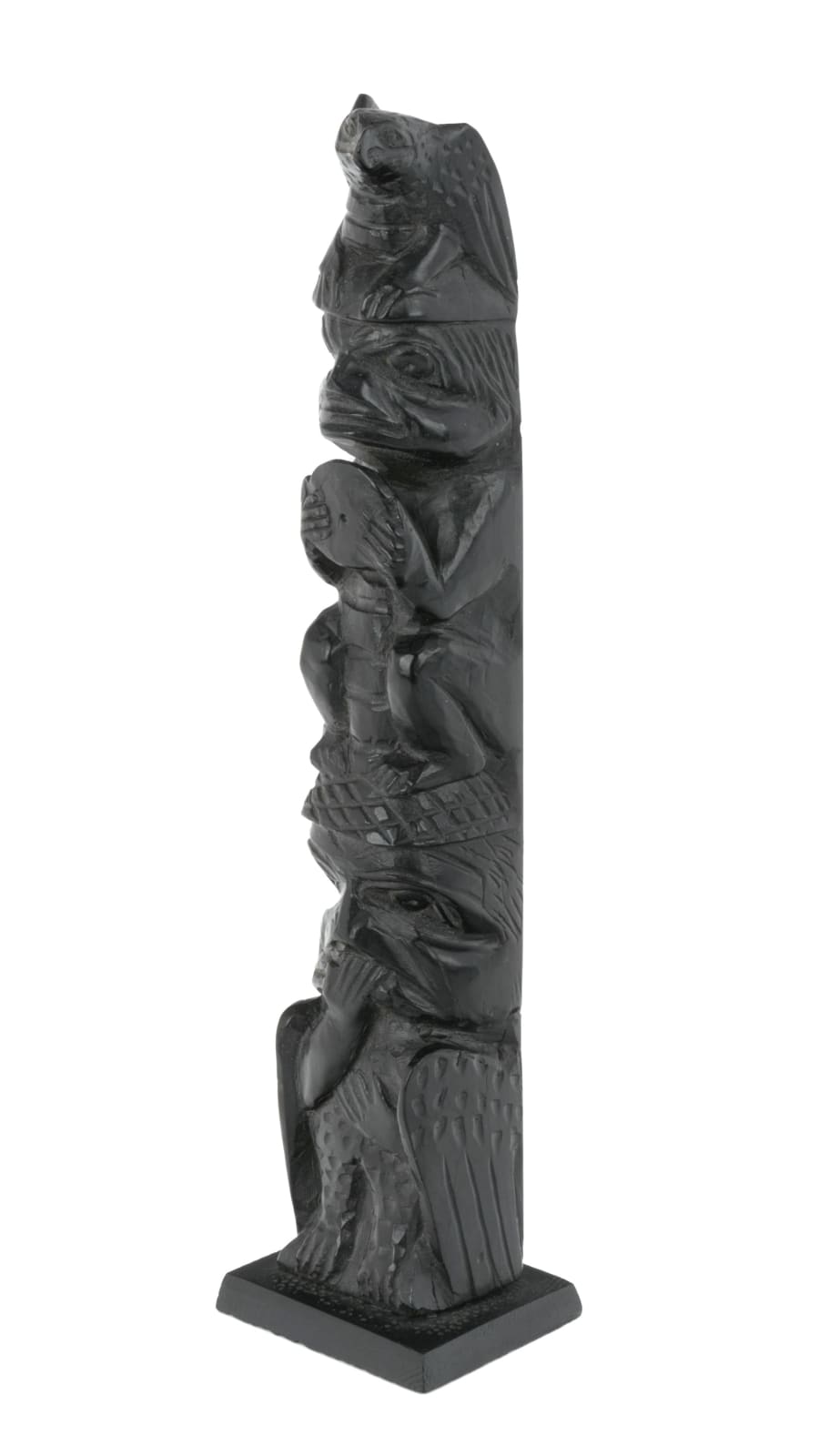 CAPTAIN ANDREW BROWN (1879-1962), HAIDA, MASSET, HAIDA GWAII, Model Totem Pole, c. 1950s