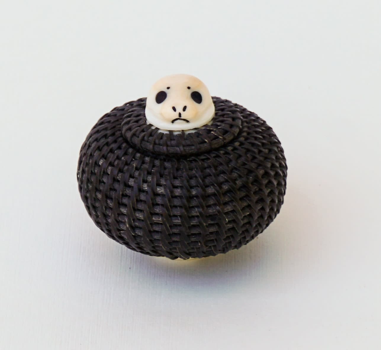 SHELDON BOGENRIFE (1953-) INUPIAQ, WAINWRIGHT, ALASKA, Basket with Seal Knob, 1980s