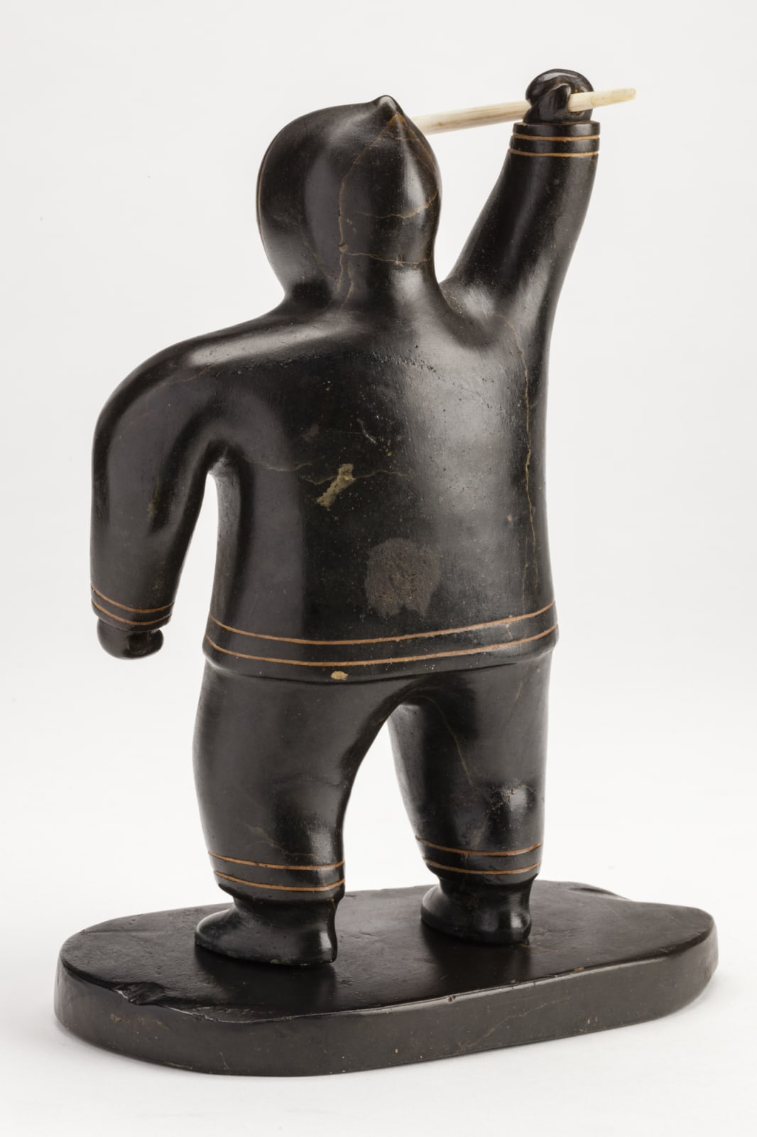 AKEEAKTASHUK (1898-1954) INUKJUAK (PORT HARRISON), Hunter with Spear and Knife, c. 1950