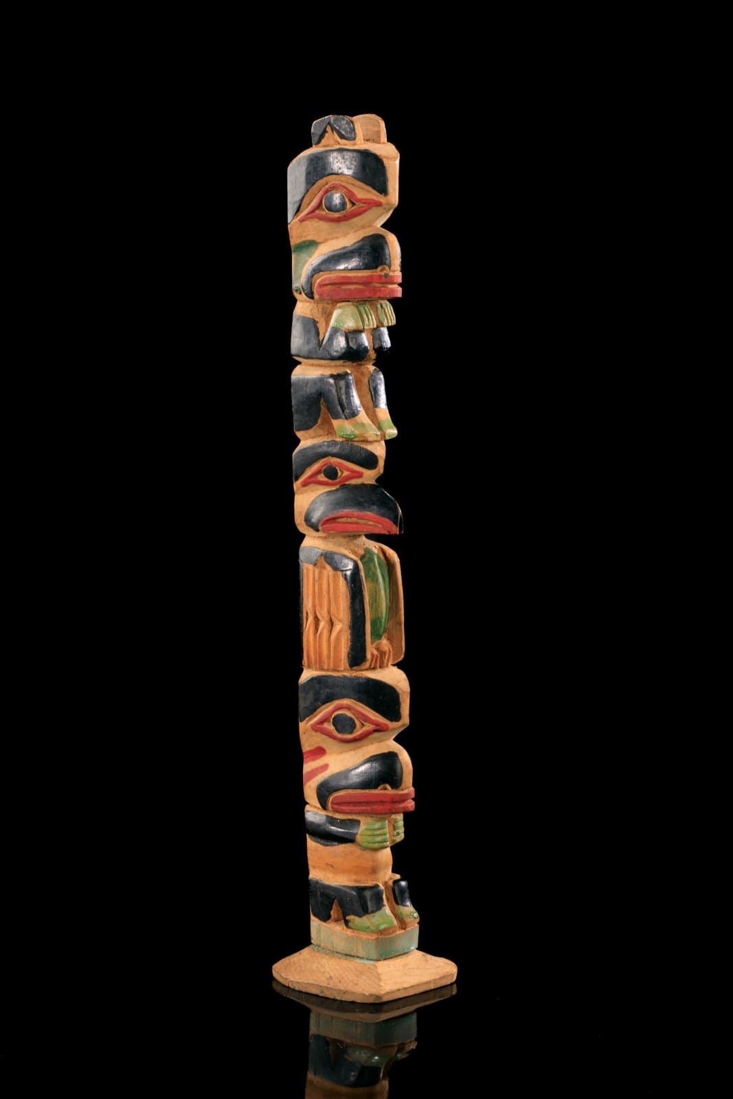 JAMES RUDOLPH (1858-1933) TLINGIT, JUNEAU, ALASKA, Model Totem Pole, c. 1920s