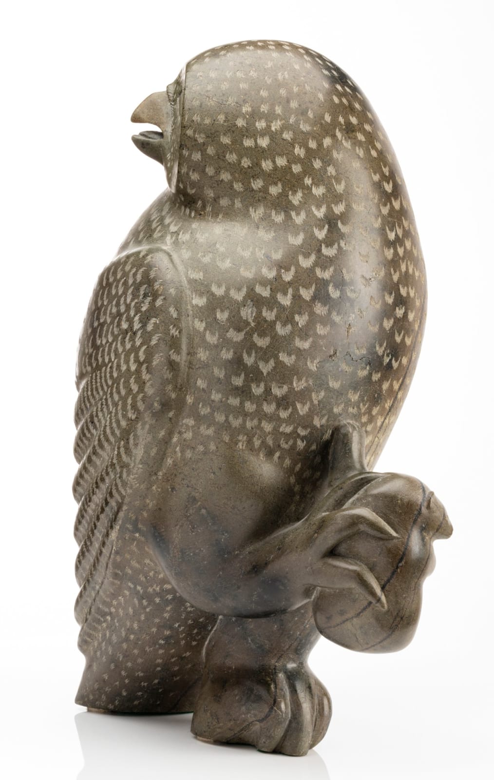 LUKTA QIATSUK (1928-2004) KINNGAIT (CAPE DORSET), Owl with Lemming, c. late 1960s or early 1970s