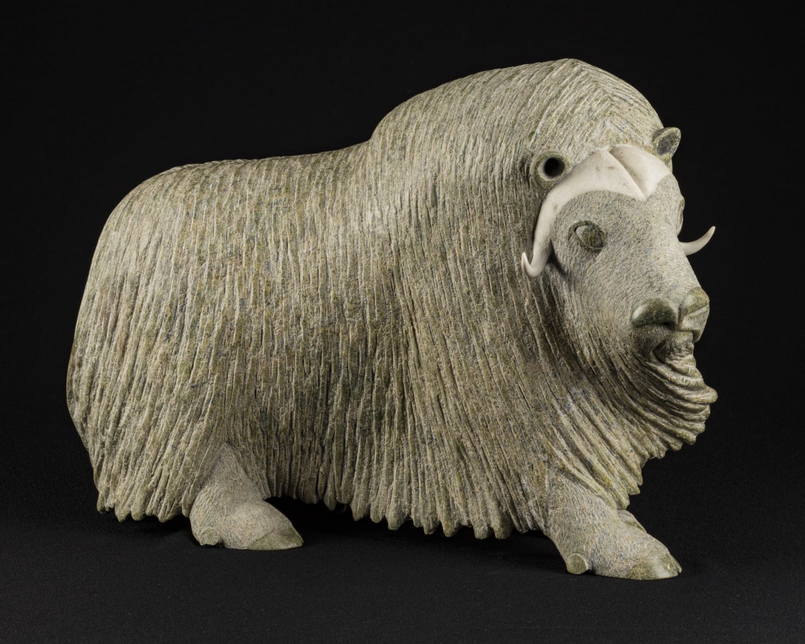 LUCASSIE IKKIDLUAK (1949-) KIMMIRUT (LAKE HARBOUR), Windswept Musk Ox, 2007