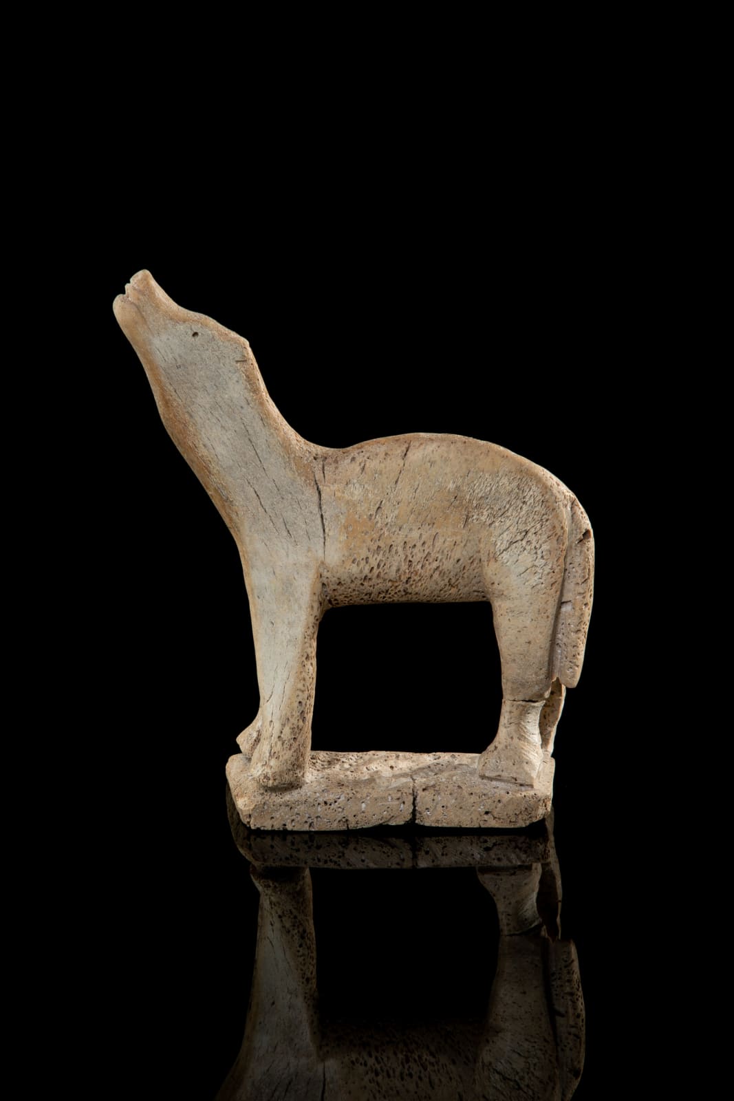 NUVEEYA (NOOVEEYA) IPELLIE (1920-2010) IQALUIT (FROBISHER BAY), Howling Wolf, 1970s
