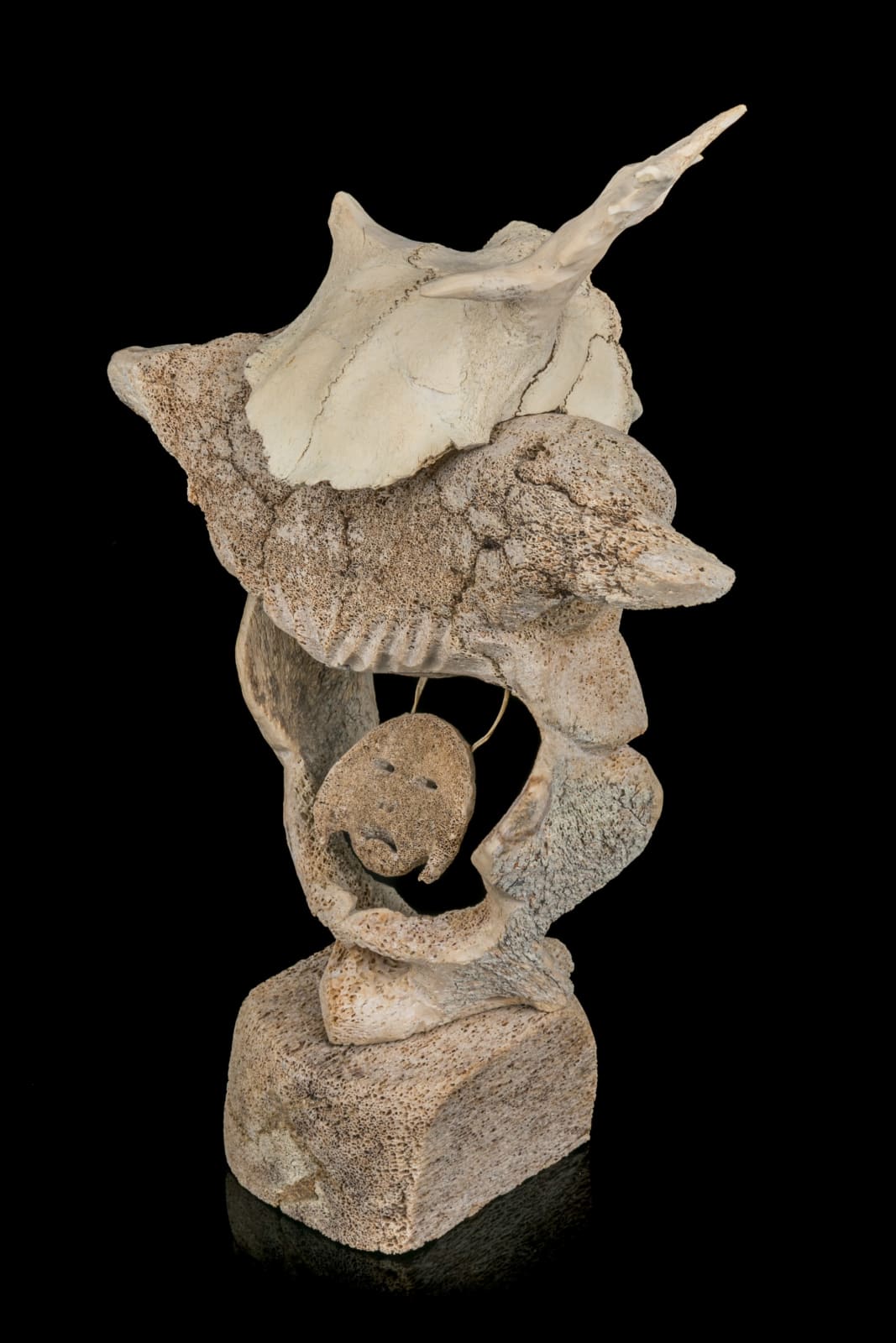 GOOTA ASHOONA (1967-) KINNGAIT (CAPE DORSET), Spirit with Hanging Janus-Face, 2000s